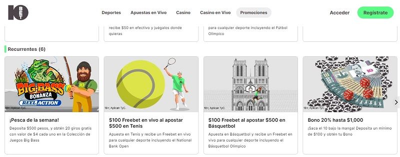 Promociones de 10Bet