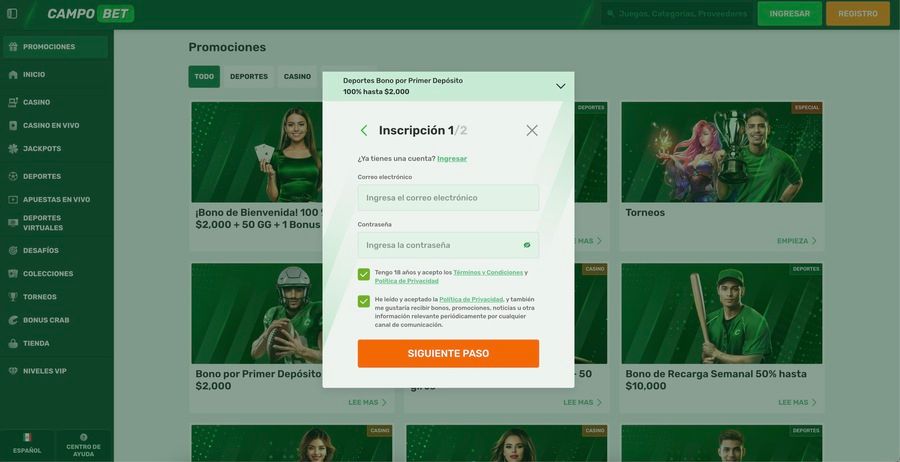Campobet Registro