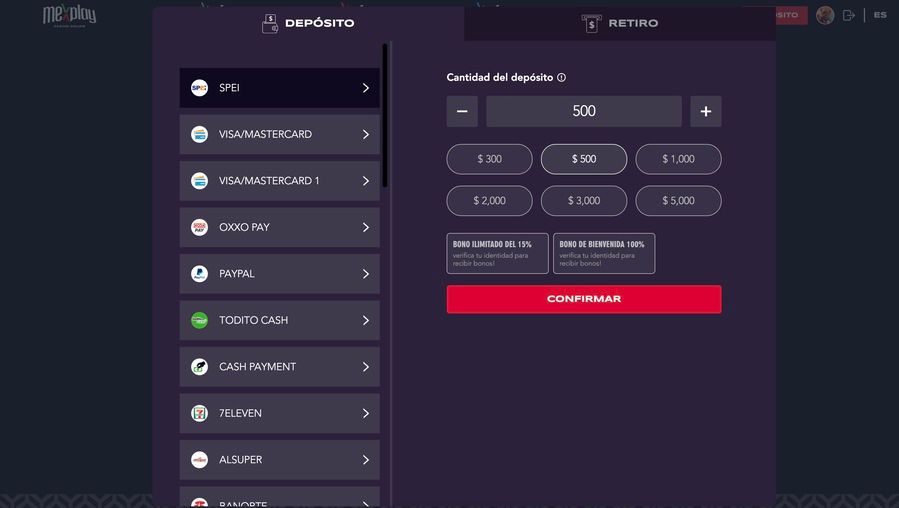 Mexbet-pagos
